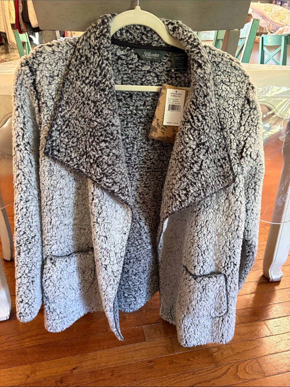 Cozy Teddy Coat in Light Gray